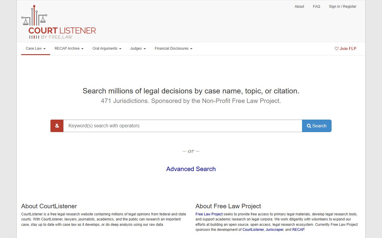 CourtListener free federal docket search relevant to Love County cases
