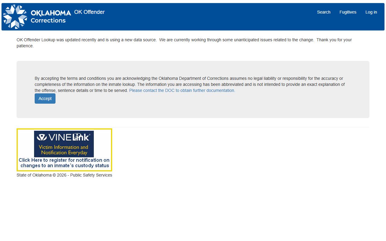 Love County criminal court records Oklahoma DOC offender lookup